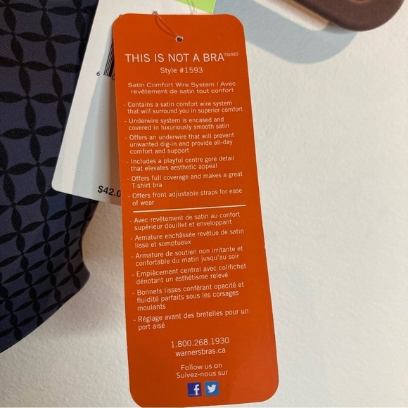 WARNER’S Sz 34B This is not  a Bra Padded Underwire Tee Bra - Picture 6 of 9